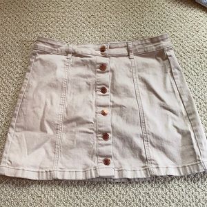Beige Jean Skirt